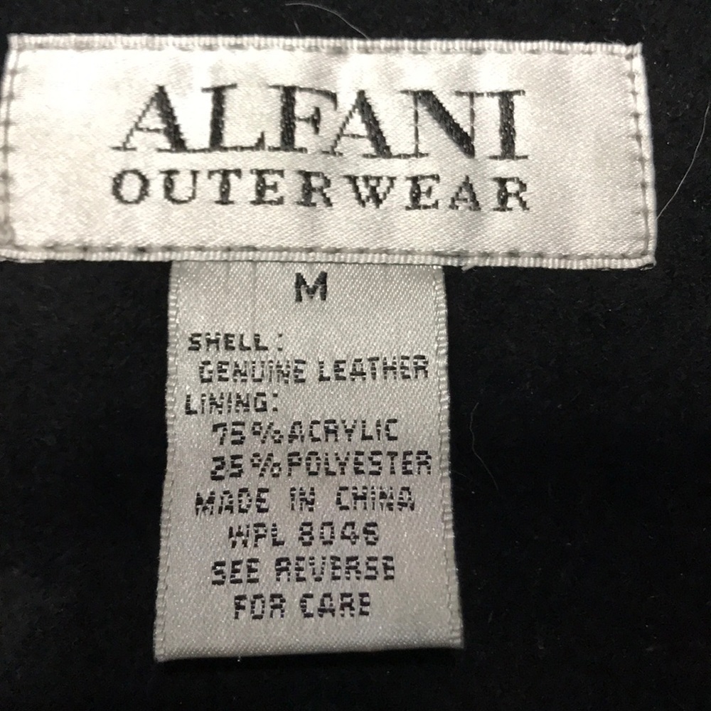 Black Suede Alfani Zip Jacket - Picture 4 of 7